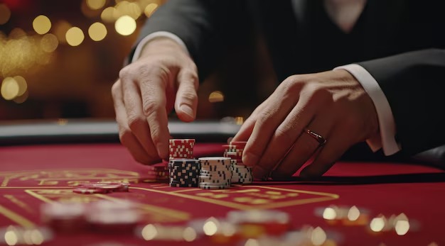 Mobile phone displaying a live roulette table with chip-placement interface